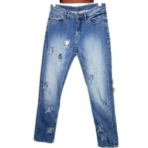 Cheap Monday Common Atomic Distressed Ankle Jeans Size 26/32 - Picture 1 of 14